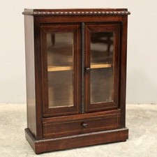 Modellino Miniatura VETRINA CRISTALLIERA - IN PALISSANDRO - Italia EPOCA 800