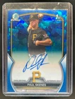 2023 Bowman Draft Sapphire Paul Skenes Chrome Auto 1st Prospect #/199 Pirates