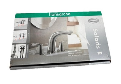 Hansgrohe - Solaris E Widespread Chrome Faucet - Model: 04493000 New Open Box