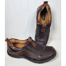 Streetcars Mens Size 10.5 Saddleback Leather Comfort Office Brown Slip On