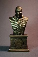 CUSTOM SCULPTED SUB-ZERO MORTAL KOMBAT X INSPIRED FAUX BRONZE BUST STATUE