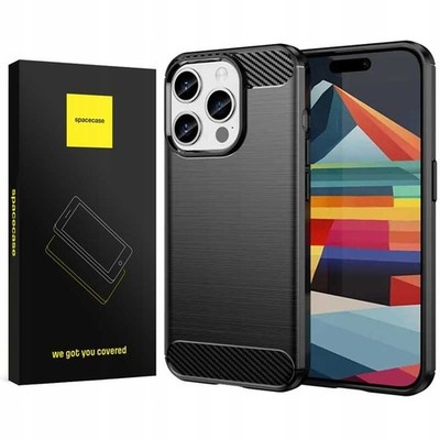 Spacecase Carbon Case Für Iphone 15 Pro Max Schwarz