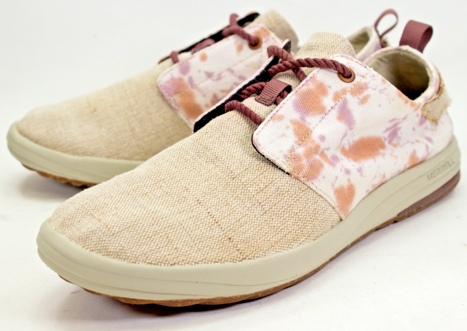 Scarpe da trekking Merrell Gridway donna taglia 9 5 beige sneakers tela suola Vibram