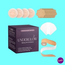 UNDERGLOW Body Tape Kit, Lift  Support, 35pc Set, Beige, One Size