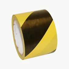 JVCC Hazard Warning Tape [6 mils thick] (HZ-8): 6 in. x 18 yds. (Black with Whit