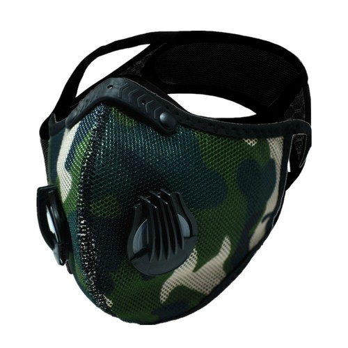 Mesh Sports Cycling Face Mask with Active Carbon Filter & Dual Breathing Valves - Picture 22 of 26