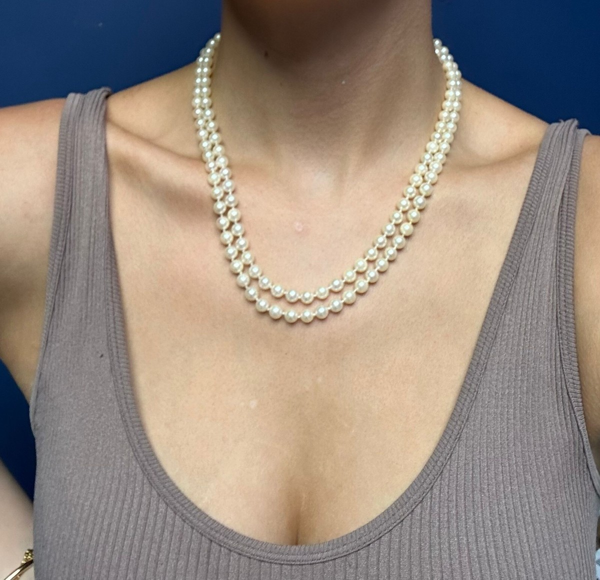 Rare 1960s Mikimoto Twin pearl necklace | eBay