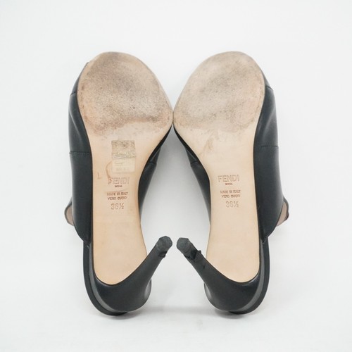 FENDI Sandalen Blumenmotiv Nieten Pantoletten schwarz gebraucht Top Zustand Auth JPN - Bild 7 von 24