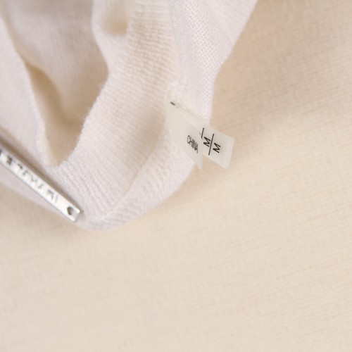 Elie Tahari White Cashmere Floral Applique Embellished Merino Wool Sweater M - Picture 7 of 7