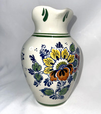 BOLS Delft Polychroom Pitcher Hand Painted #6910G. 6" Tall,  Made In Holland