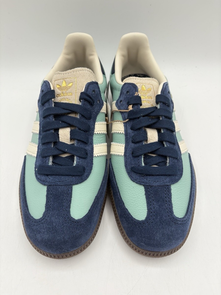 Adidas Women's Samba OG Originals Size 5.5 Hazy Green Indigo