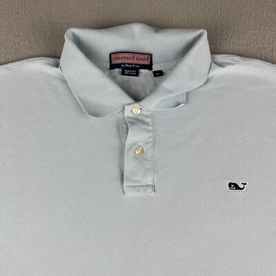 Vineyard Vines Collared Polo Shirt Mens XL Blue Cotton Preppy