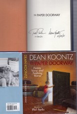 SIGNED x2 DEAN KOONTZ PHIL PARKS - THE PAPER DOORWAY - 1ST 2001 w/DJ