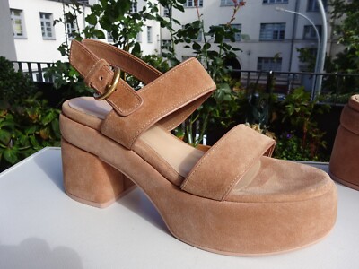 GIANVITO ROSSI Milano Damen Plateau Schuhe Sandalen Wildleder Italy Gr.41 Neuw