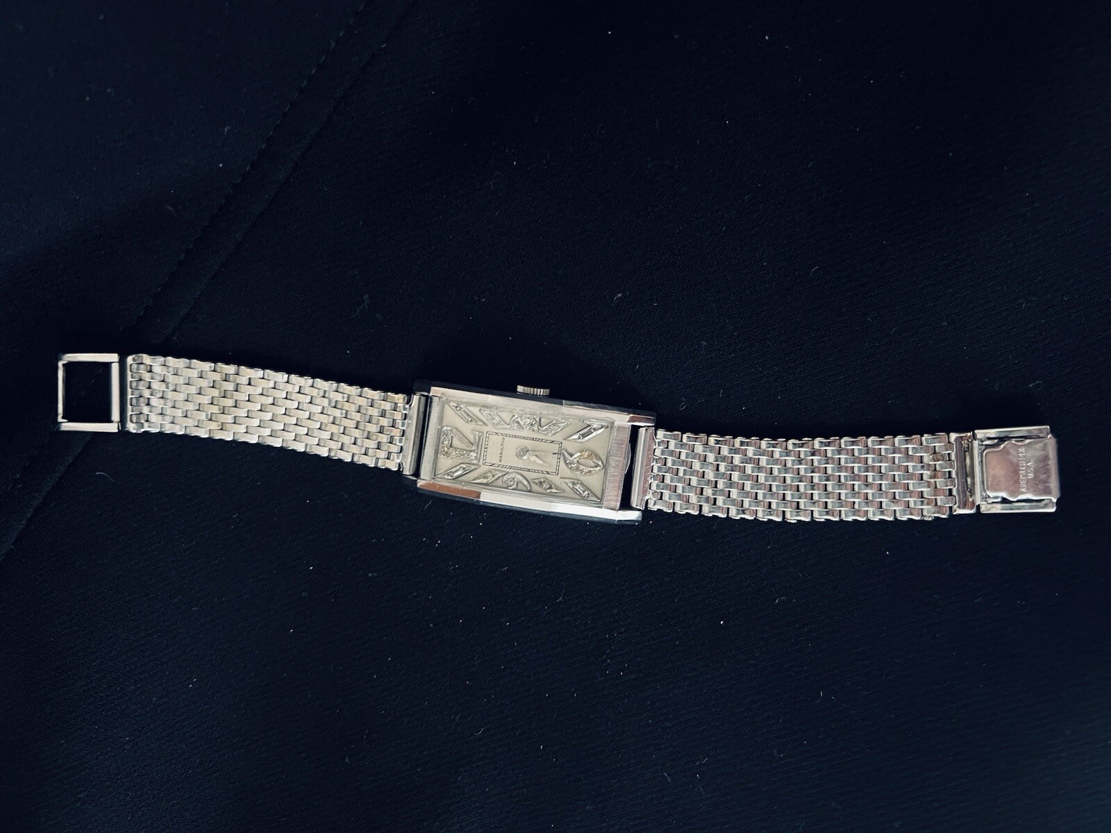 SERVICED  HAMILTON 1941 * SOLID  PLATINUM * ... D… - image 10