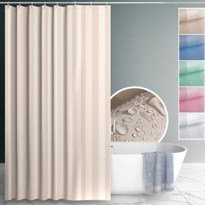 Duschvorhang Badewanne Vorhang Wannenvorhang mit Ringe Textil Polyester 5 Farben