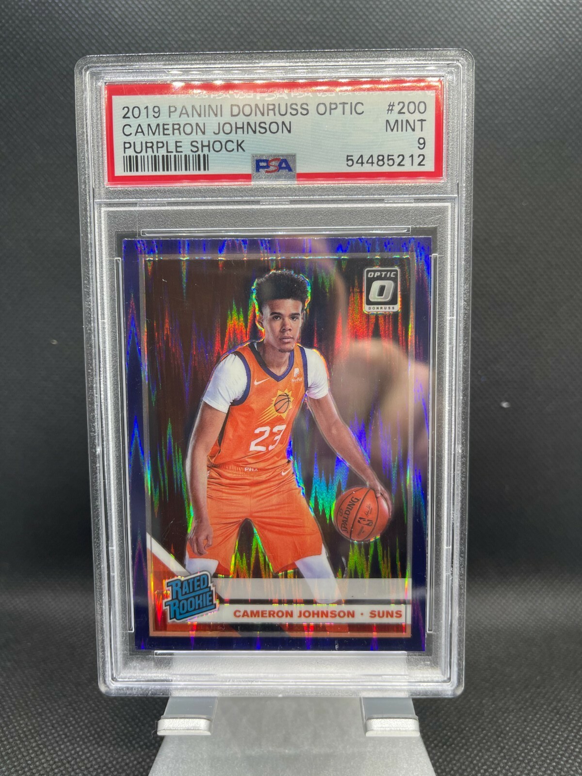 Cameron Johnson Panini Donruss Optic Purple Shock PSA 9 Rookie RC #200 2019 NBA