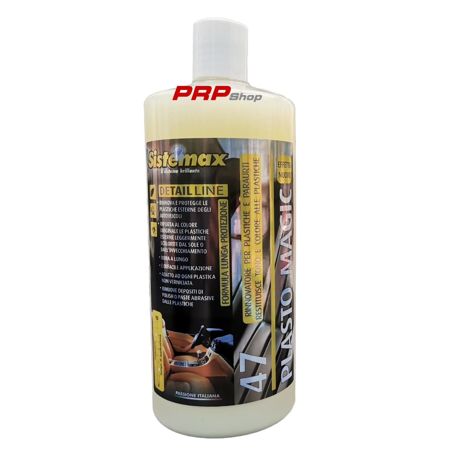Sistemax 47 Plasto Magic Rigeneratore Plastiche Auto Professionale 1L