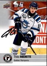 Theo Rochette Signed Auto 2019-20 Upper Deck CHL card Quebec Remparts