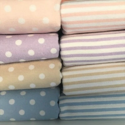 Flannelette Brushed Cotton Sheets Pillowcases Duvet Covers Plain/Patterned