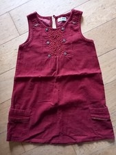 Next cord cotton brown pinafore dress new lovely 3-4 years soft lightweight 