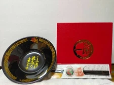 ICHIRAN Melanin ware Ramen Noodle Soup Bowl Donburi Chopsticks New in Box Japan