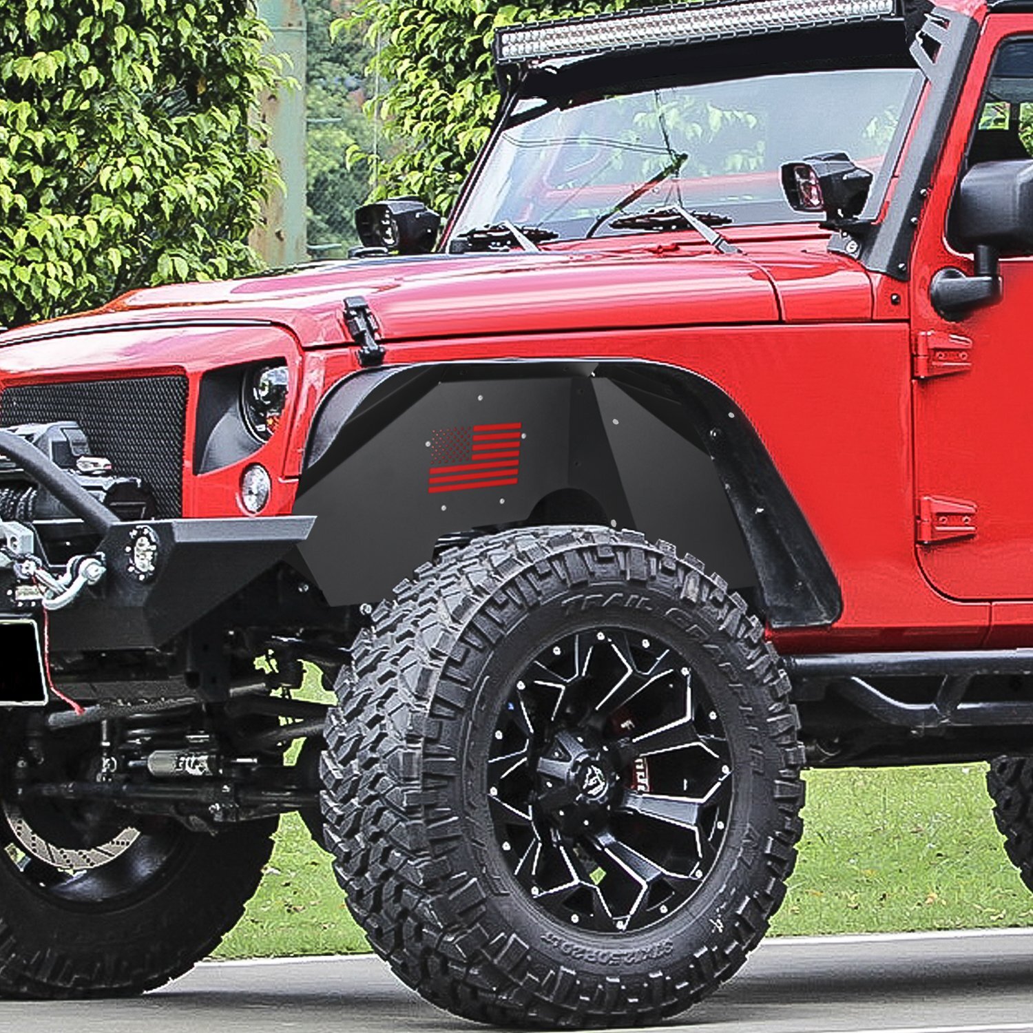 Black Front and Rear Inner Fender Liners Kits for 0718 Jeep Wrangler JK JKU 4WD eBay