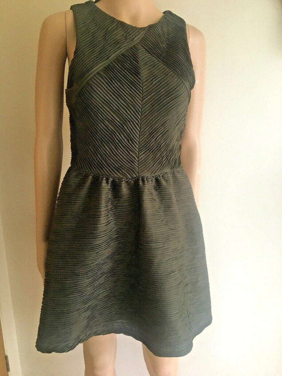 Topshop green pleated dress clearance