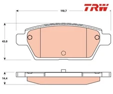 Brake Pad Set, Disc Brake TRW GDB3517 for Mazda