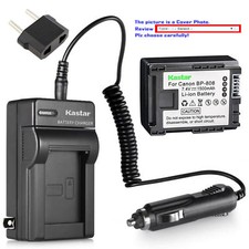 BP-808 CG-800 Battery or AC Charger for Canon VIXIA HF S200, HF10, HF11, HF20