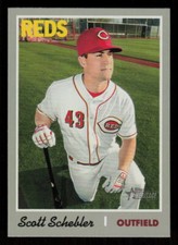 2019 Topps Heritage Scott Schebler #225 Cincinnati Reds Baseball Card