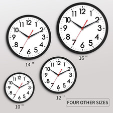 Wall Clock Modern Small Wall Clocks Battery Operated 8-16Inch Silent Non-Ticking