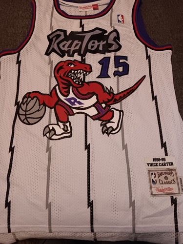 Camiseta deportiva firmada por Vince Carter de los Toronto Raptors blanca de Mitchell & Ness - Imagen 3 de 3