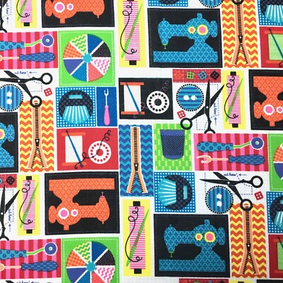  Sewing Notions Sewing Machine Zip Needle Thread Patchwork Quilting Fabric FQ 