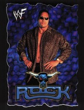 RARE 2000 WWF Wrestling Vending Sticker The Rock PRISM HOLO 3X5
