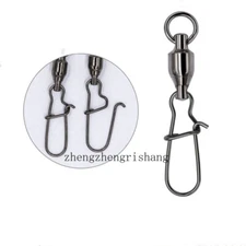 20Pcs Big Game Fishing Snap Swivels Duo Lock Ball Bearing Swivel Fast Snap Clip