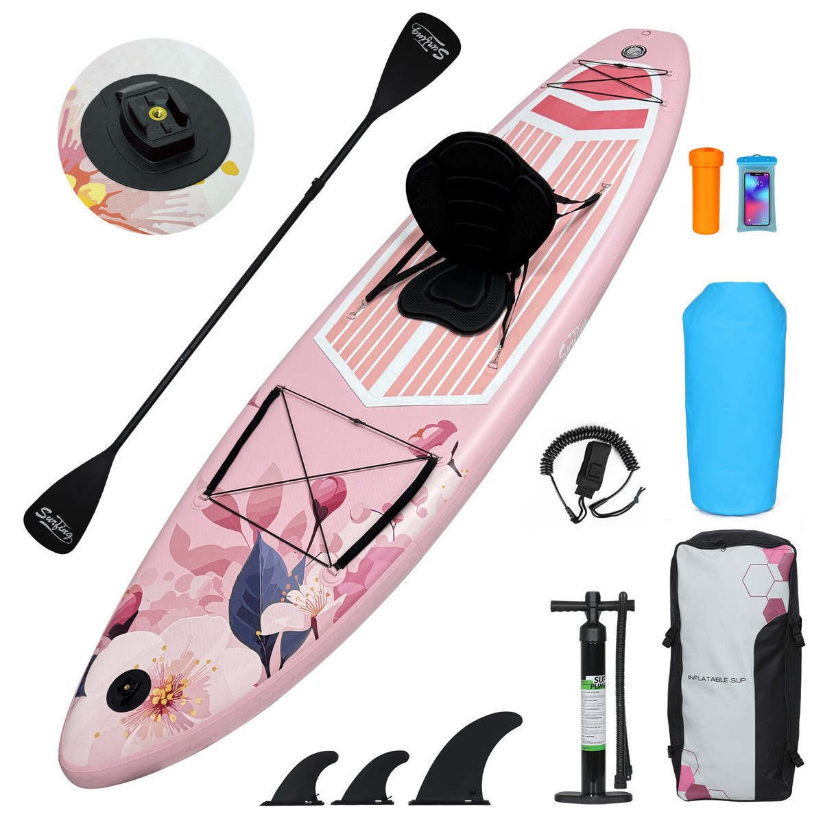 11ft Inflatable SUP Stand-up Paddle Board Surfboard Complete