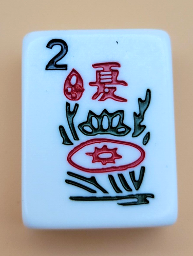 Mahjong Mah-Jongg Tile Spare Replace Mahjonng White 1 1/8”x 7/8” x 1/2” - Picture 51 of 57