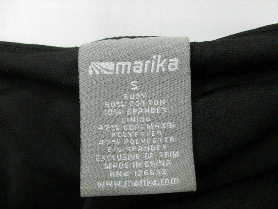 MARIKA T5827 女式 S 码活动文胸支撑黑色花卉棉背心 — 第 4/4 张图片