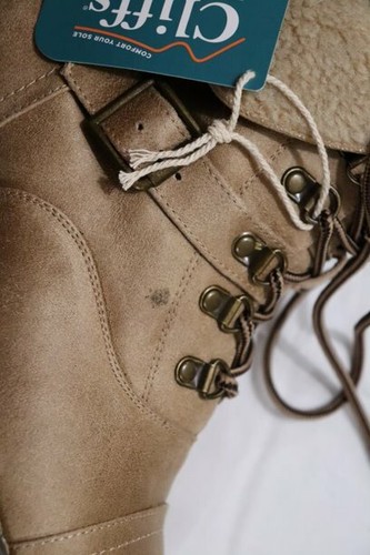 Cliffs by White Mountain Women's Daley Lace Up Bootie Natural Size 9M - 第 8/8 張圖片