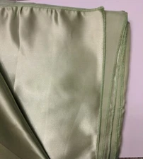 LA Linen Bridal Satin Rectangular Tablecloth, 60 by 126-Inch, Sage green 