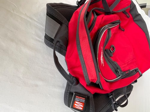 NWT High Sierra Airhead Backpack 4 Colors Red/ Black Suspension Strap System - Picture 6 of 7