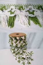 Vtg 60s GIMP Fabric Trim Upholstery Curtain F...