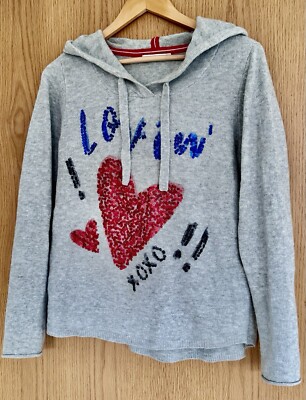 CECIL Pullover mit Kapuze Damen Gr. S Farbe: Grau