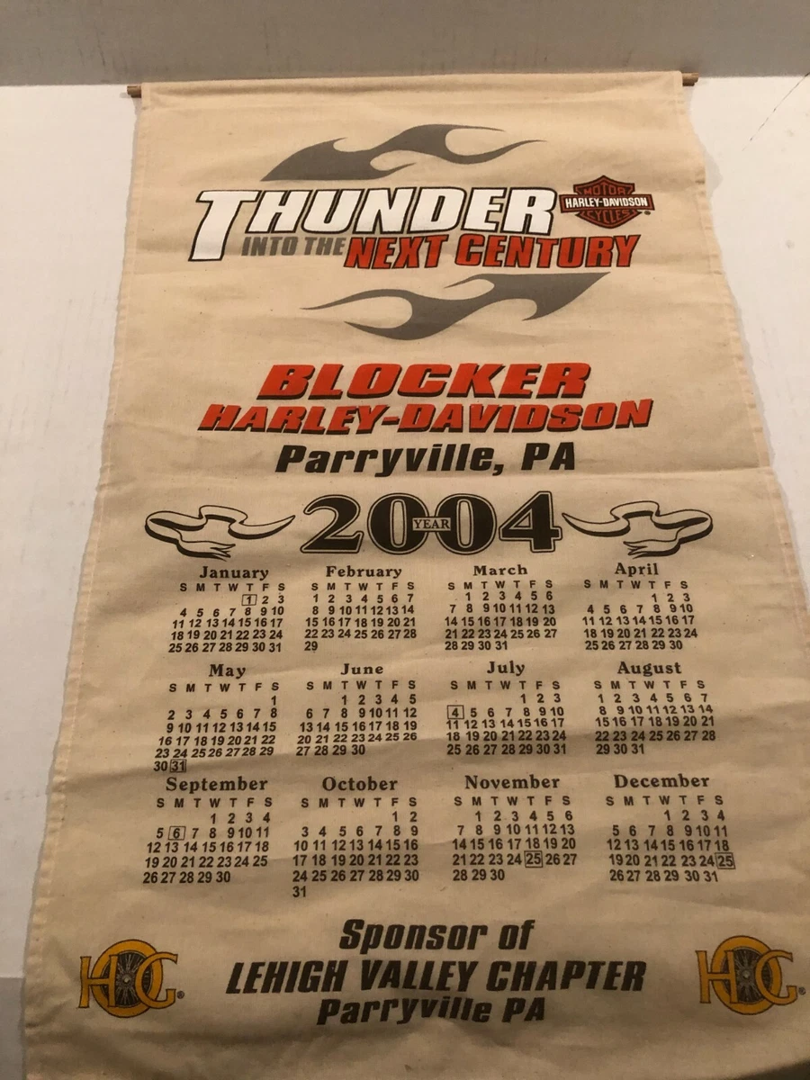Lehigh Valley Chapter HOG Harley Davidson 2004 Cloth Calendar | eBay