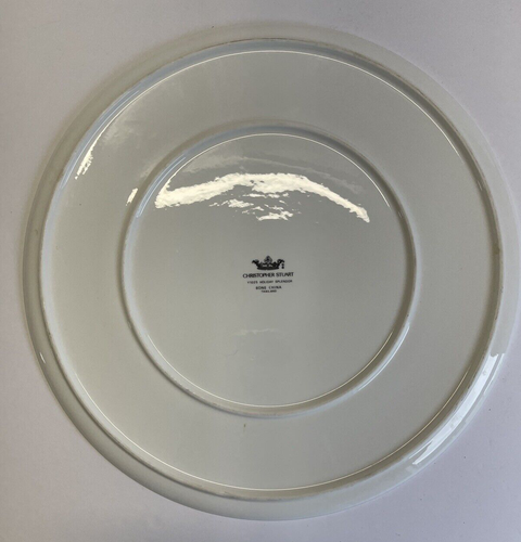 Christopher Stuart Bone China Christmas 13” Cake Cookie Plate Platter Tray - Picture 15 of 15