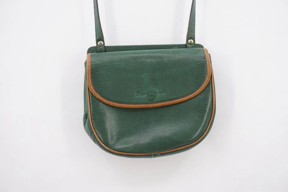 Bolso Bandolera Vintage Didier Lamarthe of Paris Cuero Mujer Verde Foto 2 de 4
