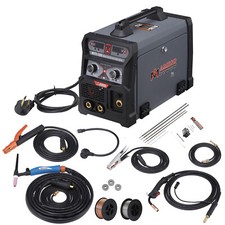 MTS-205 Amp MIG, Flux Cored, TIG, Stick Arc DC Welder, 3-in-1 Combo Welding New