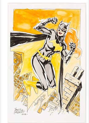 BAT GIRL original 1/1 Comic Art By Yanick Paquette Illustration 2016 SIGNED