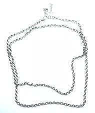 Brighton Rolo Small Links Legacy Add Clip-On Charms Silver Necklace 30” NWT